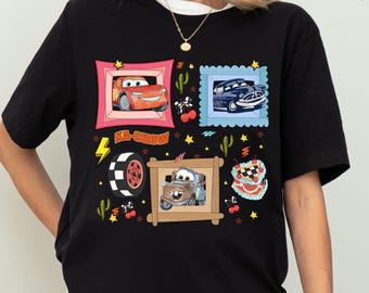 Retro Lightning Mcqueen Comfort Colors Shirt, Disney Cars Shirt, Disney Pixar Cars Shirt, Cars Family Vacation 2026 Tee