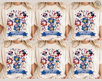 Retro Mickey Mouse 250 Years Shirt, America 250th Anniversary Tee, Patriotic Disney Graphic Sweatshirt, Disney Family Tee