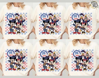 250 Years of America Disney Shirt, Patriotic Mickey and Friends Tee, USA 250th Anniversary Shirt, 1776-2026 Disney Trip