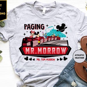 Retro Disney Space Mountain Tomorrowland Shirt, Paging Mr Morrow Mickey & Friends Tee, Wdw Magic Kingdom’S Peoplemover