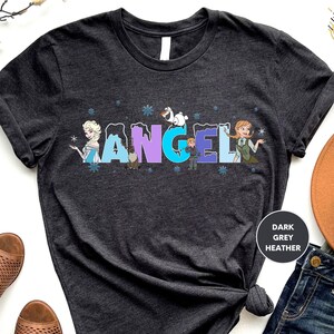 a t - shirt with the word angel on it