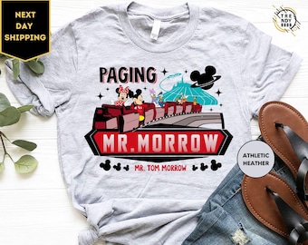 Retro Disney Space Mountain Tomorrowland Shirt, Paging Mr Morrow Mickey & Friends Tee, Wdw Magic Kingdom’S Peoplemover