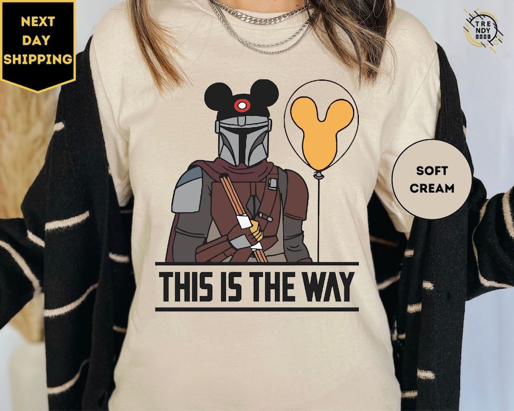 This Is The Way Shirt, Mandalorian Shirt, Disney Shirt, Galaxy Edge Shirt, Disneyland Shirt, Men Shirts, Gift For Daddy