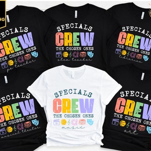 Specials Crew Shirt, Specials Teachers Matching Tees, Back to School Specials Shirts, Art Music Computer Media Shirt
