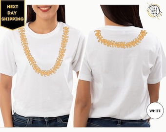 Puakenikeni Lei Shirt, Lei Shirt, Hawaii Lei Shirt, Lei Croc Shirt, Puakenikeni Doubleside T-Shirt, Hawaiian Clothes