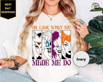 Comfort Colors Oh Look What You Made Me Do Disney Villains Shirt, Classic Disney Villains Shirt, Disney Halloween Shirt