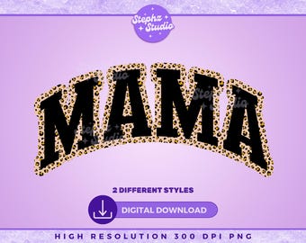 Mamá leopardo PNG - Mamá de moda - Universidad - Sublimación de mamá - Diseño de mamá - Mamá retro - Mamá PNG - Mamá - Estampado de leopardo - Mamá de otoño