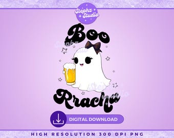 Boo Rracha PNG - Fantasma - Halloween español - TrikoTri - Comadre Crew - Camiseta divertida - Mexicana - Halloween latina - Borracho - La Peda - Fantasma