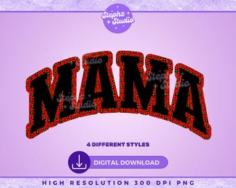 Mamá leopardo navideña PNG - Mamá de moda - Universidad - Sublimación de mamá - Diseño de mamá navideña - Mamá retro - Mamá PNG - Mamá navideña - Impresión