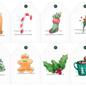 Christmas Labels, Christmas Tags, Christmas Favors, Classic Christmas