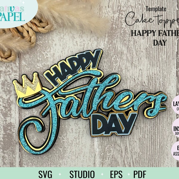 Happy Fathers Day Cake Topper - Etsy