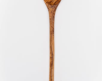 Long Round Handle Olive Wood Spoon