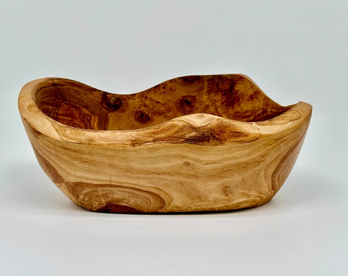 Olive Wood Bread and Fruit Basket Etsy