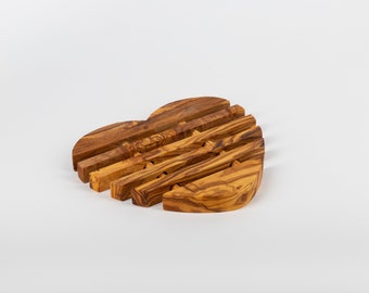 Olive Wood Heart Trivet