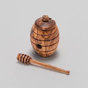 Olivewood Honey Pot & Dipper