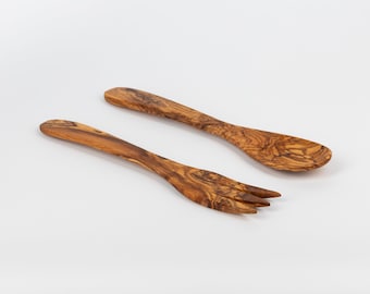 Salad Servers Handmade from Olive Wood