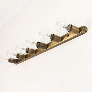 Bathroom Light Vanity Linear | Flush Mount Ceiling Light | Mid Century Sconce Antique | Modern Lighting Vintage | Hallway Wall Light