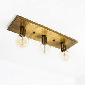 Brass Flush Mount Ceiling Light Kitchen Antique Minimal Bathroom Fixture Modern Vanity Lighting Island Mid Century Sconce Hallway Cluster