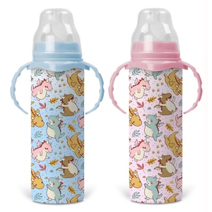 Personalized Cute Dragons Bottle - Includes Removable Sippy Handles