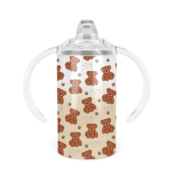 Teddy Bear Sippy Cup - 12 Oz Double Walled Stainless Steel Tumbler Includes  Your Choice of Lid - Etsy