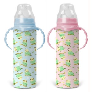 Personalized Budgie Bottle - Includes Removable Sippy Handles
