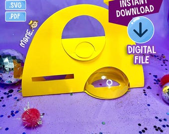 Template, Cut File PlayDoh & Candy Holder base to personalize, Easy open/close system.