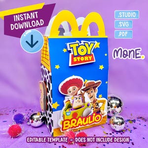 Pudełko upominkowe, pudełko McDonalds, pudełko McDonalds, DXF, Studio, plik cięcia, Cricut, edytowalny szablon SVG, słodycze McDonalds, Burger