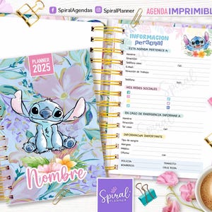AGENDA Stitch Perpetua, sin fechar, Fechas editables