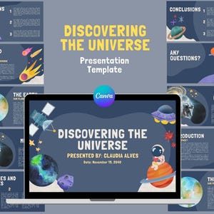 Template Presentazione Sistema Solare | Modello Canva per Scuole e Studenti | Modello per Lezione di Scienze | Modello Educativo Animato
