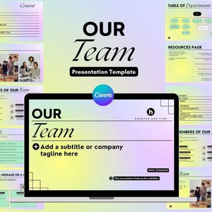 Template Presentazione Canva per Team Aziendale | Design Moderno, Pastello, Gradiente | Ideale per Startup, Aziende e Freelance