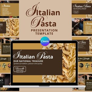 Presentazione Canva sulla Pasta Italiana – Tradizione, Qualità e Passione | Perfetta per Ristoranti, Gastronomia ed Eventi Culinari
