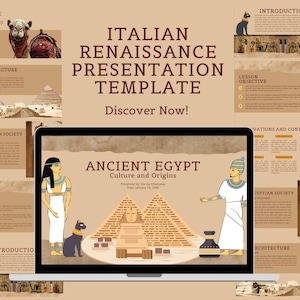 Template Presentazione Antico Egitto | Modello Canva per Scuole e Studenti | Modello per Lezione Storia | Modello Educativo Animato