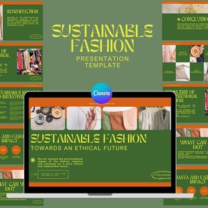 Presentazione Canva Moderna e Professionale per la Moda Sostenibile, Presentazione Etica, Sostenibilità, Brand Eco Sostenibile