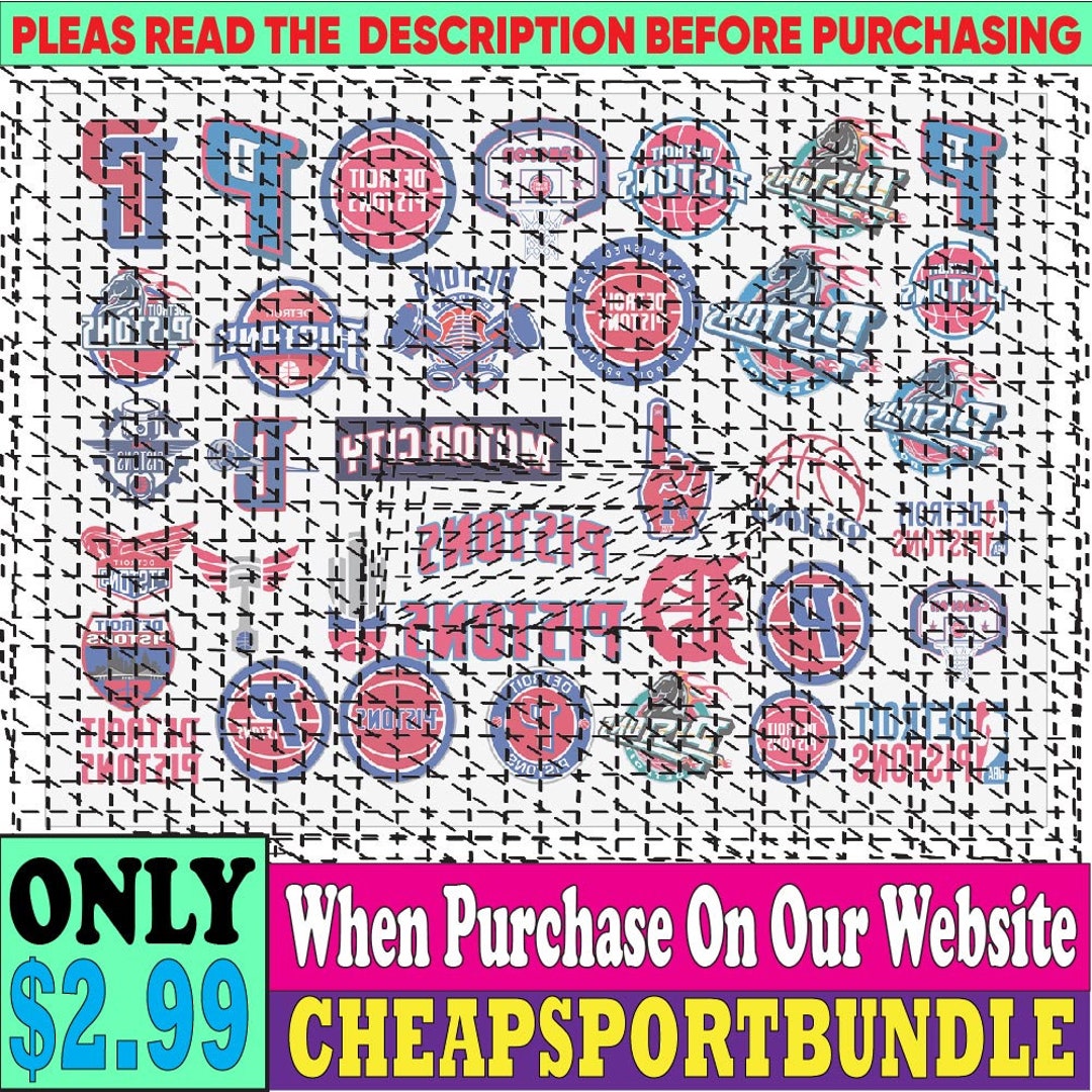 Bundle 40 Files Detroitpistons Basketball Team Svg Etsy