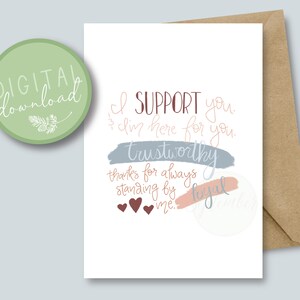 Enneagram 6 Printable Card // The Loyalist Digital Print // Instant Download // Hand Drawn Enneagram Printable