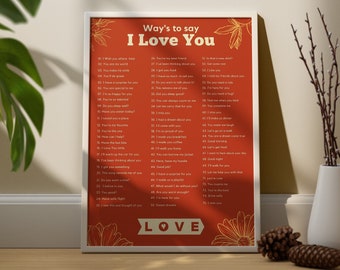 I Love You Wall Print, Retro Wall Decor, Digital Download Print, Downloadable Prints, Large Printable Art