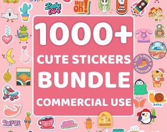 1000+ Soft Girl Aesthetic Digital Stickers for iPad Journaling, Cute Coquette Sticker Pack, GoodNotes Planner Stickers, Instant Download