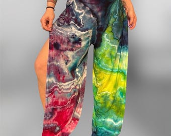 Tie Dye Split Harem Pants // Custom Colors // Made To Order