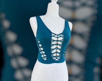 Custom Slitweave Braided Tank Crop Top