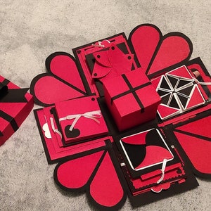 Exploding Box Love Box Anniversary Box Christmas Gift Proposal Idea Photo Box