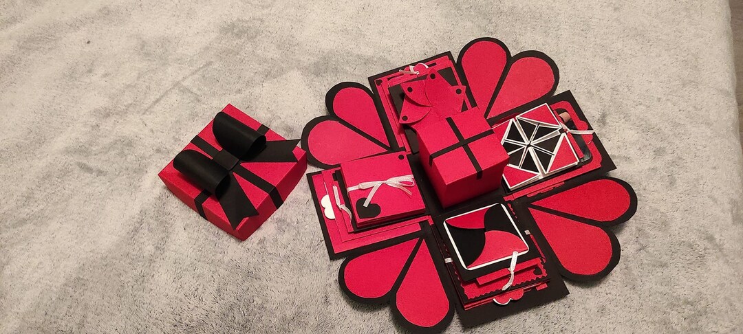 Exploding Box Love Box Anniversary Box Christmas Gift Proposal Idea