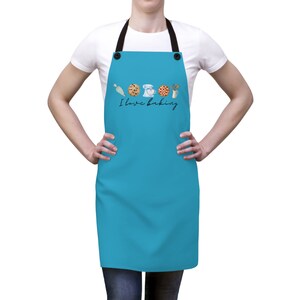 I love baking apron, Love of kitchen, cooking, chef gear apparel, Cool kitchen Apron, mothers day gift or birthday