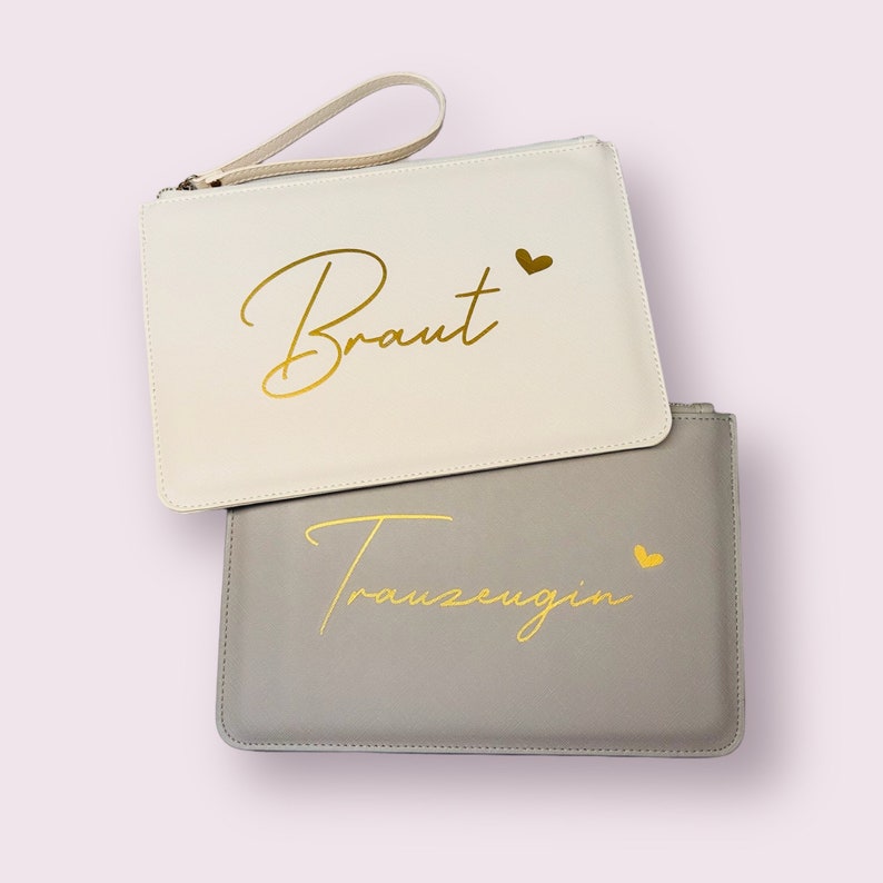 Personalisierte Clutch Brautgeschenk Handtasche für die Hochzeit Brauttasche Trauzeugin Brautmutter Bild 2