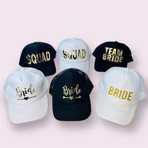 JGA baseball cap Bachelorette party Bride & Team Bride Squad JGA equipment Wedding image 1