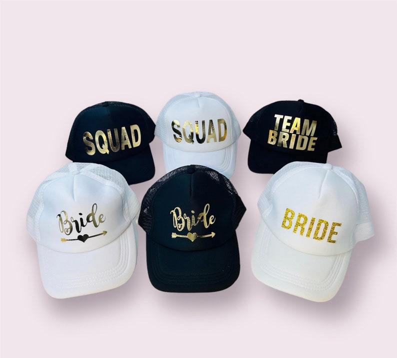 JGA baseball cap Bachelorette party Bride & Team Bride Squad JGA equipment Wedding image 1