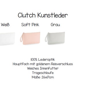 Personalisierte Clutch Brautgeschenk Handtasche für die Hochzeit Brauttasche Trauzeugin Brautmutter Bild 10