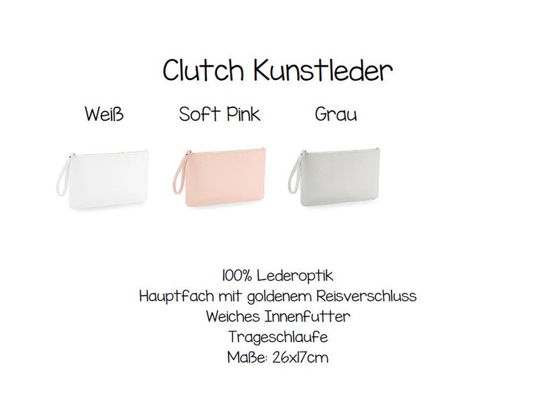 Personalisierte Clutch Brautgeschenk Handtasche für die Hochzeit Brauttasche Trauzeugin Brautmutter Bild 10
