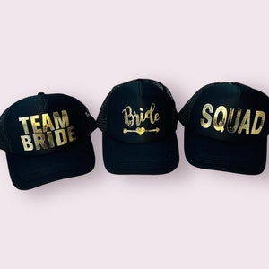 JGA baseball cap Bachelorette party Bride & Team Bride Squad JGA equipment Wedding image 4