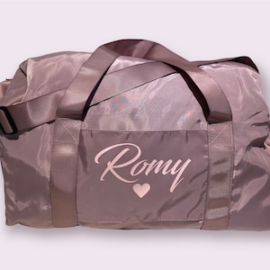 Sporttasche | Reisetasche | Weekender mit Namen personalisiert | Rosé + Schwarz