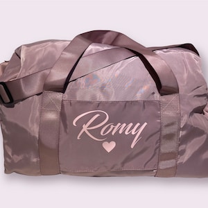 Sports bag | Travel bag | Weekender personalized with name | Rose + Black